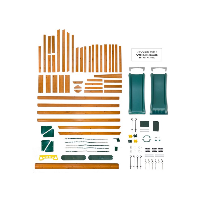 Gorilla Basic Free Standing Swingset with Slide 01-1105