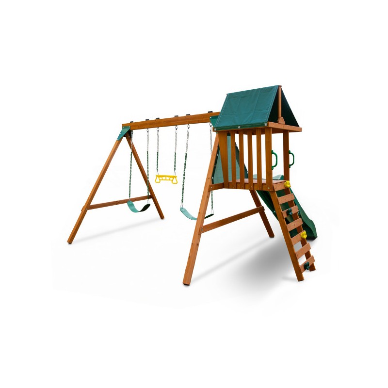 Gorilla Basic Free Standing Swingset w/ Slide (01-1105)