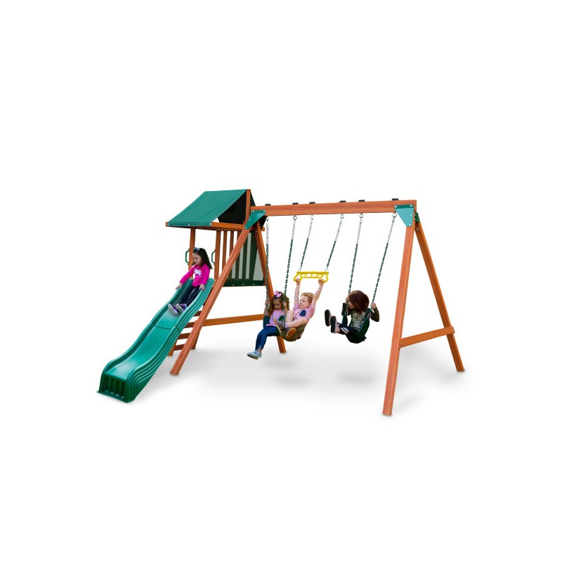 Gorilla Basic Free Standing Swingset w/ Slide (01-1105)