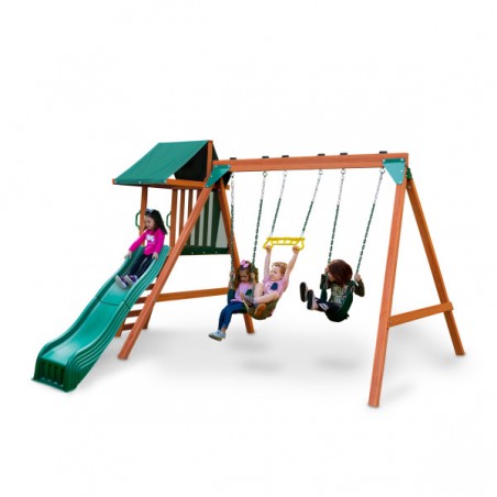 Gorilla Basic Free Standing Swingset w/ Slide (01-1105)