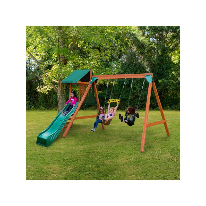 Gorilla Basic Free Standing Swingset with Slide 01-1105