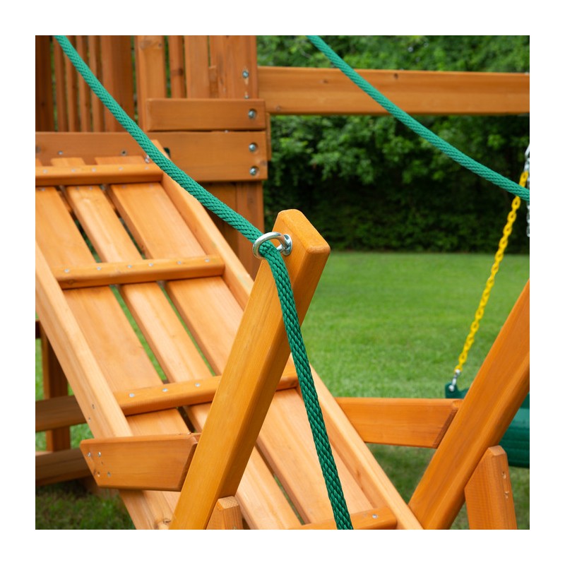Gorilla Pioneer Peak Treehouse Cedar Wood Swing Set Kit  w/ Amber Posts - Amber (01-0055-AP)