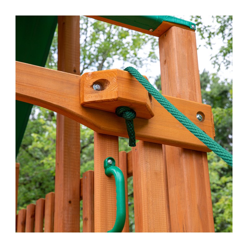Gorilla Pioneer Peak Treehouse Cedar Wood Swing Set Kit  w/ Amber Posts - Amber (01-0055-AP)