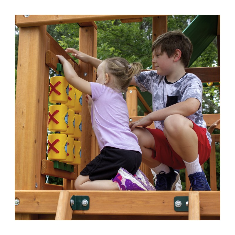 Gorilla Pioneer Peak Cedar Wood Swing Set  Deluxe Green(01-0006-AP-1)