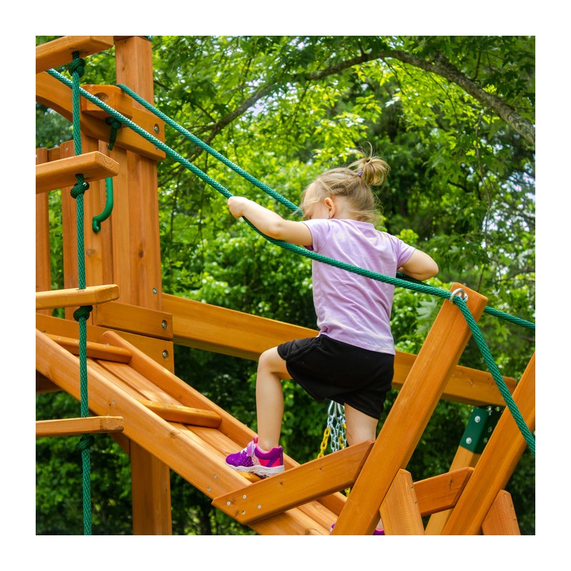 Gorilla Pioneer Peak Cedar Wood Swing Set  Deluxe Green(01-0006-AP-1)