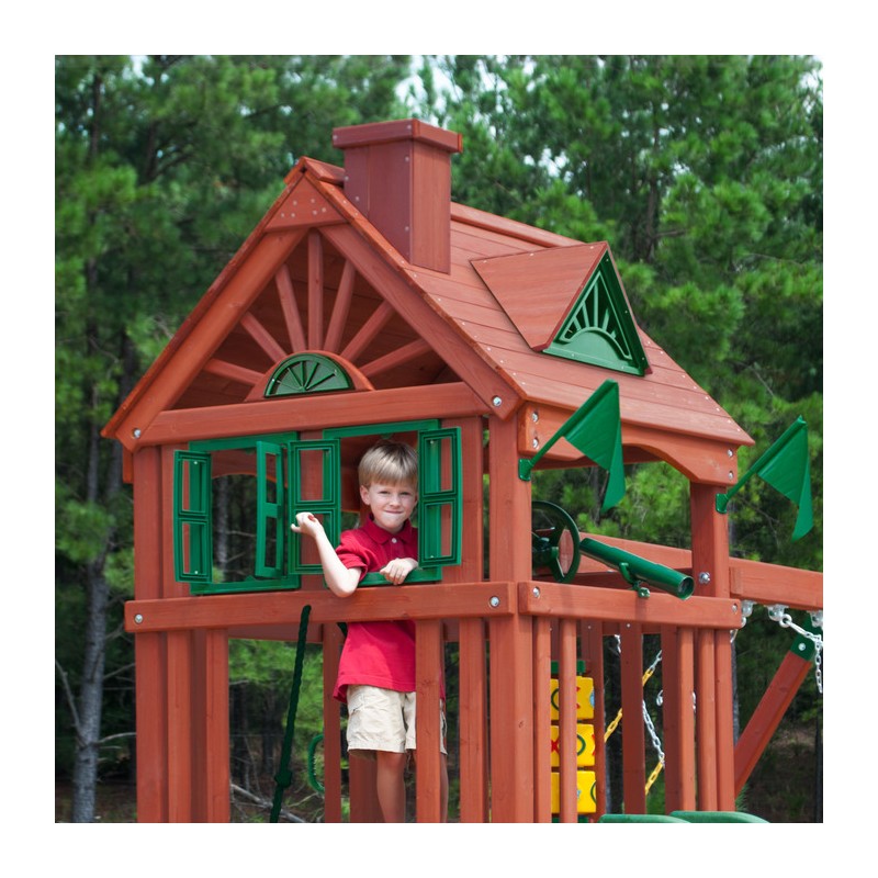 Gorilla Double Down Cedar Wood Swing Set Kit - Amber (01-0036)