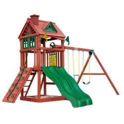 Gorilla Double Down Cedar Wood Swing Set Kit - Amber (01-0036)