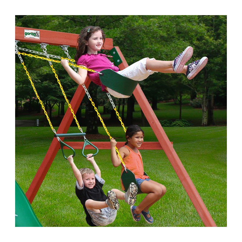 Gorilla Double Down Cedar Wood Swing Set Kit - Amber (01-0036)