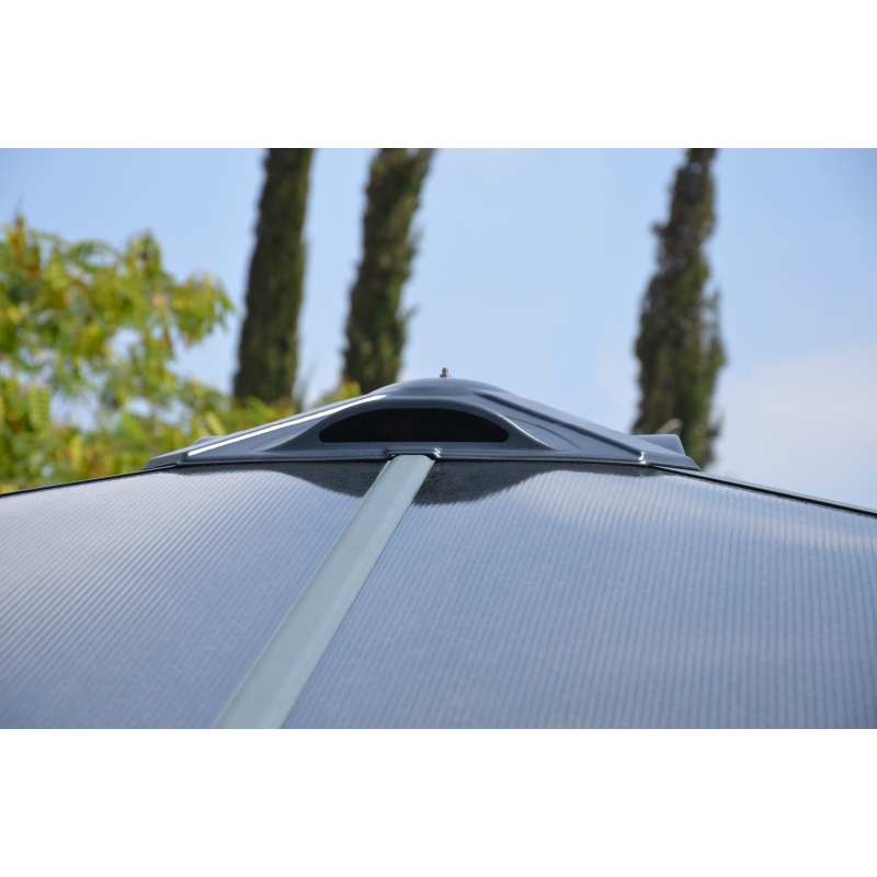 Palram - Canopia 12x12 Palermo Gazebo 3600 - Gray / Bronze (HG9152)