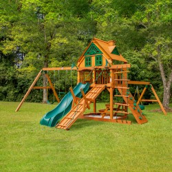 Gorilla Frontier Treehouse Cedar Wood Swing Set Kit w/ Amber Posts - Amber (01-0052-AP)