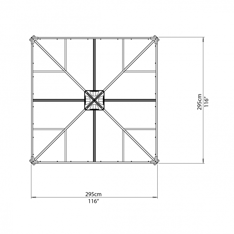 Palram 10x10 Palermo Gazebo 3000 - Gray / Bronze (HG9150)