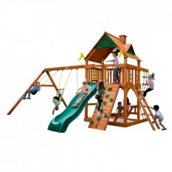 Gorilla Playset Chateau  w/ Amber Posts and Standard Wood Roof (01-0003-AP)