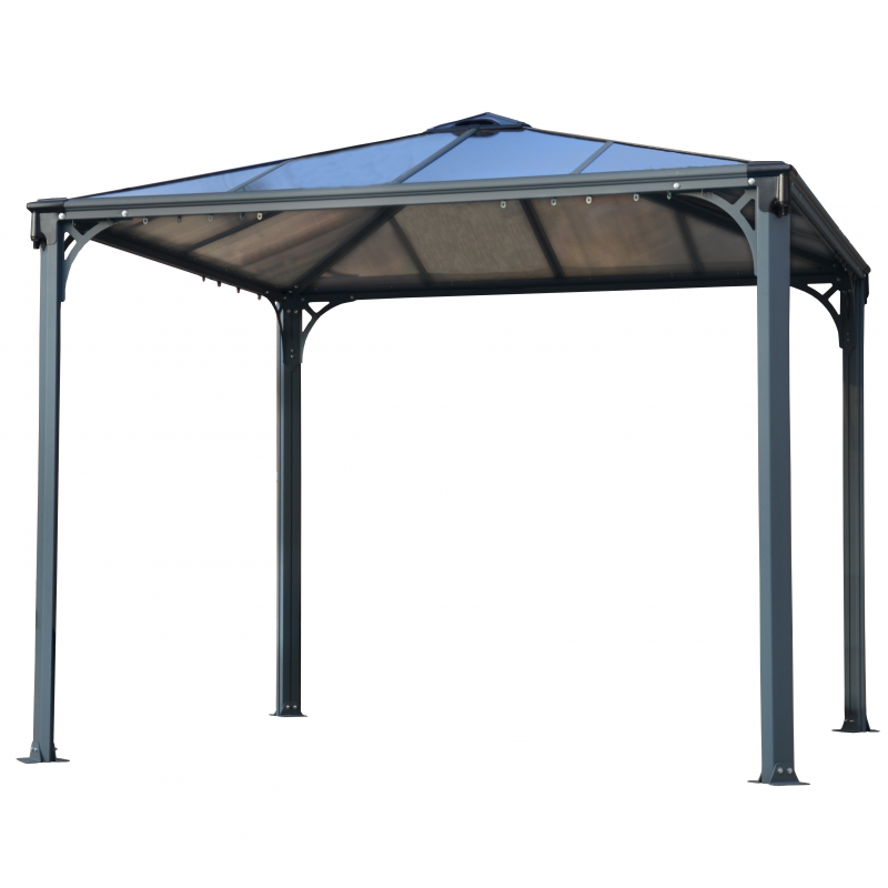 Palram 10x10 Palermo Gazebo 3000 - Gray / Bronze (HG9150)