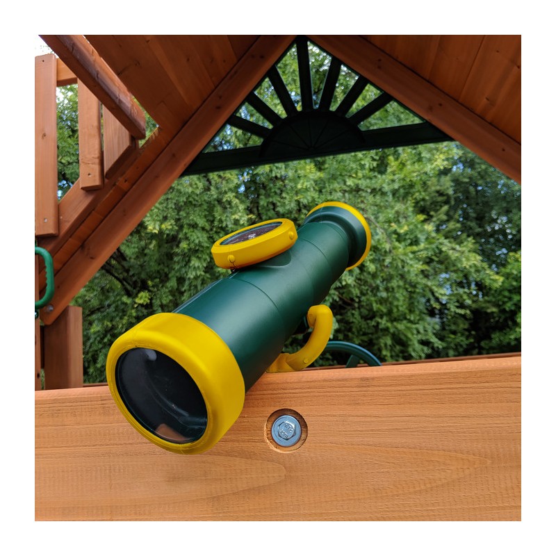 Gorilla Navigator Cedar Wood Swing Set Kit  w/ Amber Posts and Standard Wood Roof - Amber (01-0020-AP)