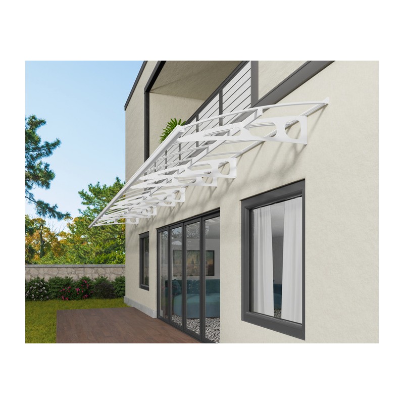 Palram - Canopia 29' x 4' Bordeaux 6690 Awning - White/Clear (HG9599)