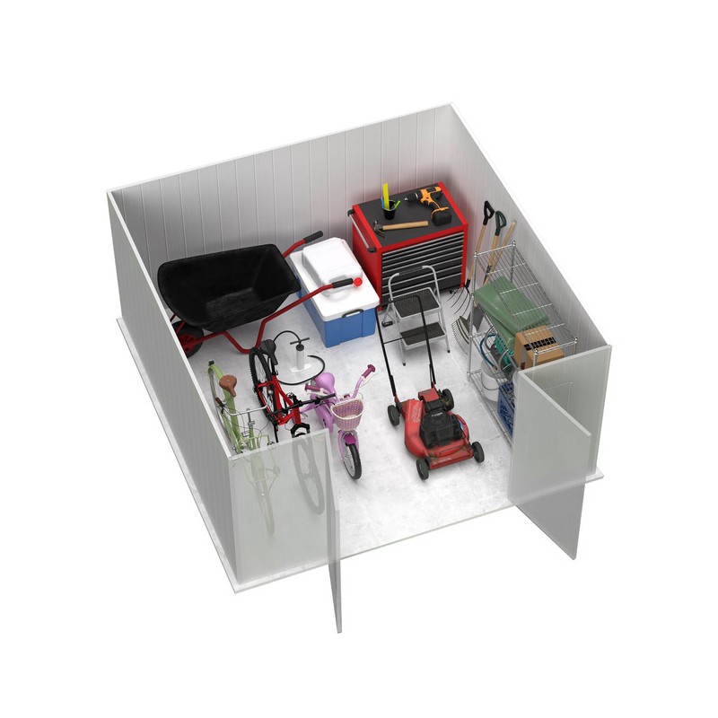 Absco Premier 10' x 10' Metal Storage Shed Kit - Monument (AB1005)