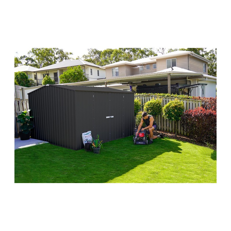 Absco Premier 10' x 10' Metal Storage Shed Kit - Monument (AB1005)