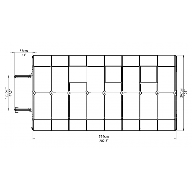 Palram - Canopia 8x16 Prestige 2 Greenhouse Kit - Twin Wall (HG7316)