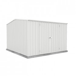 Absco Premier 10' x 10' Metal Storage Shed Kit - Surfmist (AB1007)