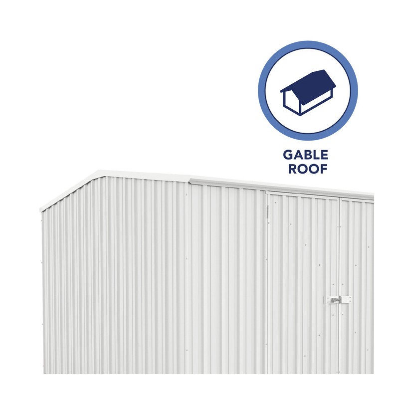 Absco Premier 10' x 10' Metal Storage Shed Kit - Surfmist (AB1007)
