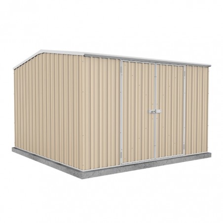 Absco Premier 10' x 10' Metal Storage Shed Kit - Classic Cream (AB1008)