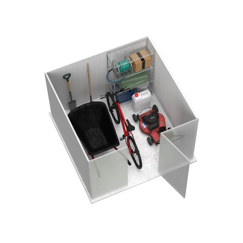 Absco Premier 7' x 7' Metal Storage Shed Kit - Woodland Gray (AB1009)