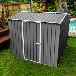 Absco Premier 7' x 7' Metal Storage Shed Kit - Woodland Gray (AB1009)