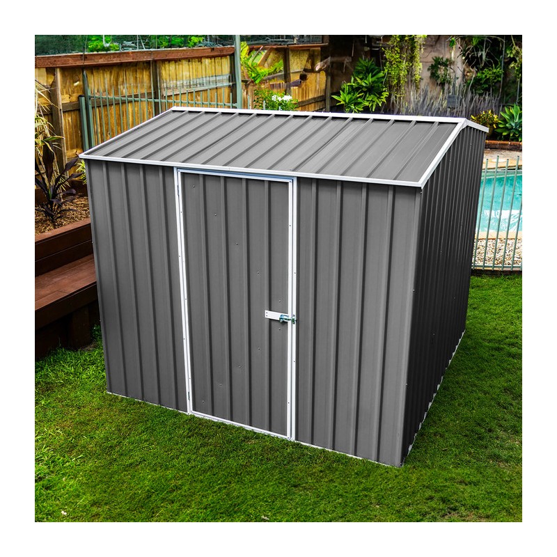 Absco Premier 7' x 7' Metal Storage Shed Kit - Woodland Gray (AB1009)