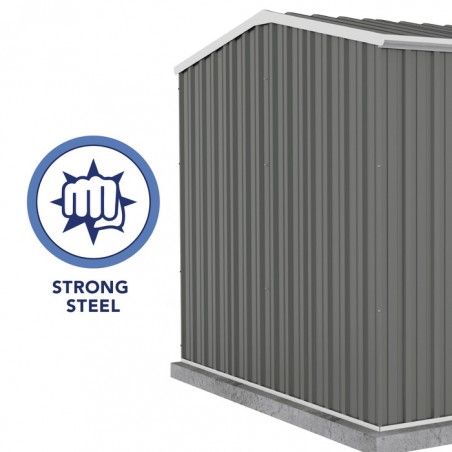 Absco Premier 7' x 7' Metal Storage Shed Kit - Woodland Gray (AB1009)