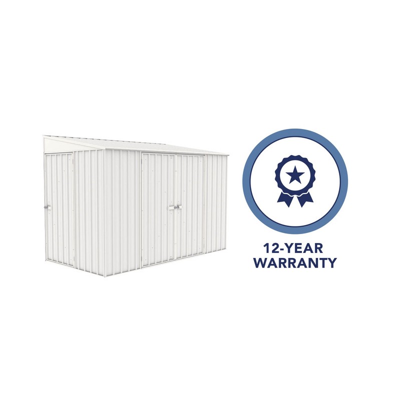 Absco Durango 10' x 5' Metal Bike Shed Kit - Surfmist (AB1101)