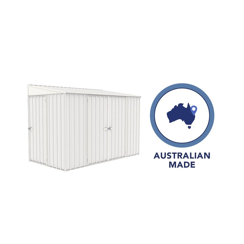 Absco Durango 10' x 5' Metal Bike Shed Kit - Surfmist (AB1101)