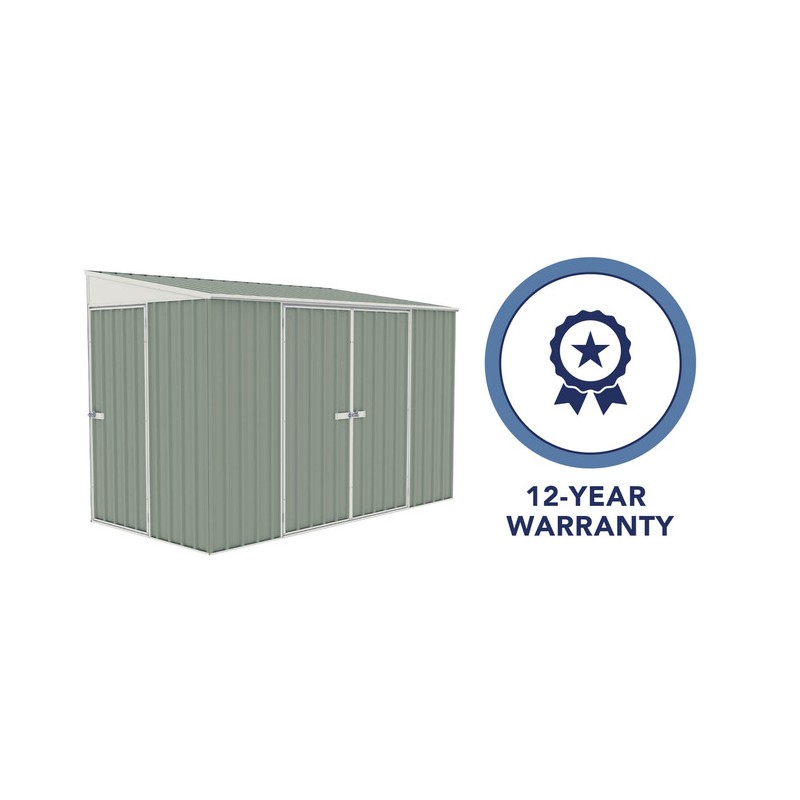 Absco Durango 10' x 5' Metal Bike Shed Kit - Pale Eucalypt (AB1103)