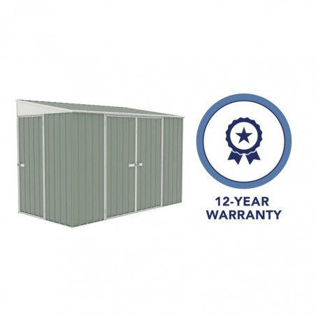 Absco Durango 10' x 5' Metal Bike Shed Kit - Pale Eucalypt (AB1103)