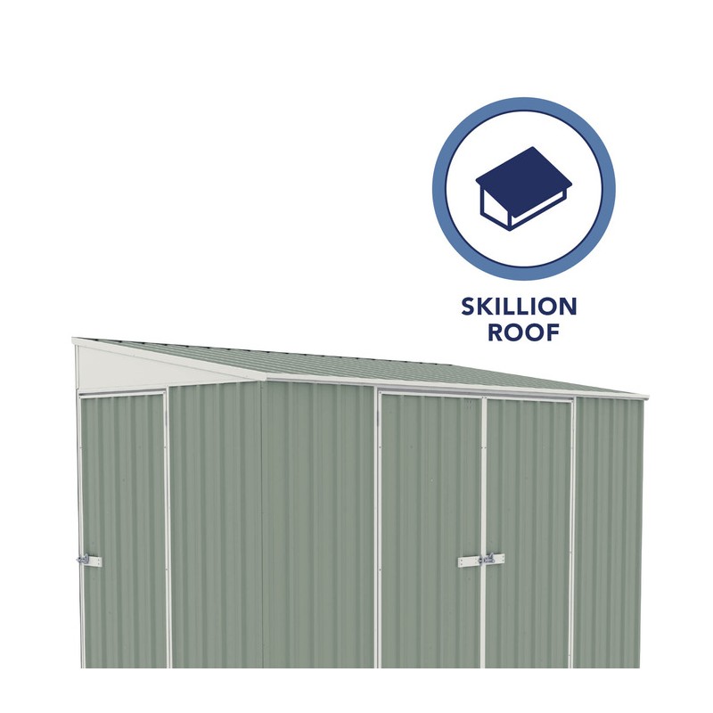 Absco Durango 10' x 5' Metal Bike Shed Kit - Pale Eucalypt (AB1103)