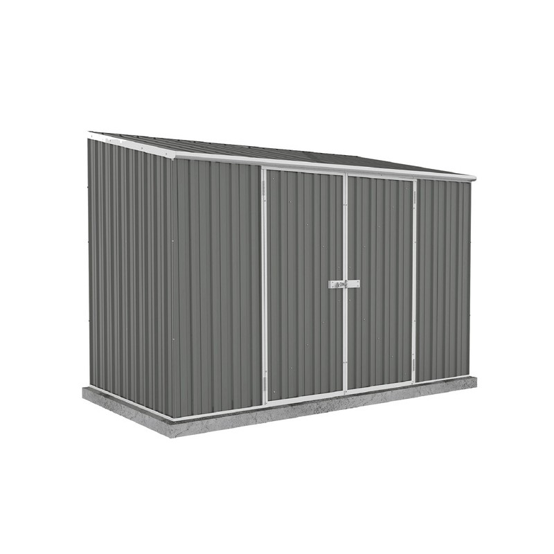 Absco 10' x 5' Double Door Space Saver Metal Garden Shed  - Woodland Gray (AB1111)