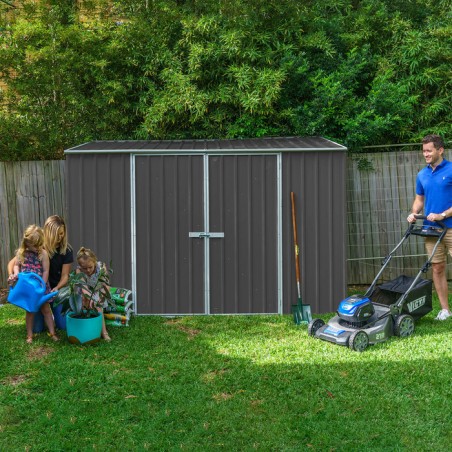 Absco 10' x 5' Double Door Space Saver Metal Garden Shed - Woodland Gray (AB1111) Absco 10' x 5' Double Door Space Saver Metal Garden Shed - Woodland Gray (AB1111)