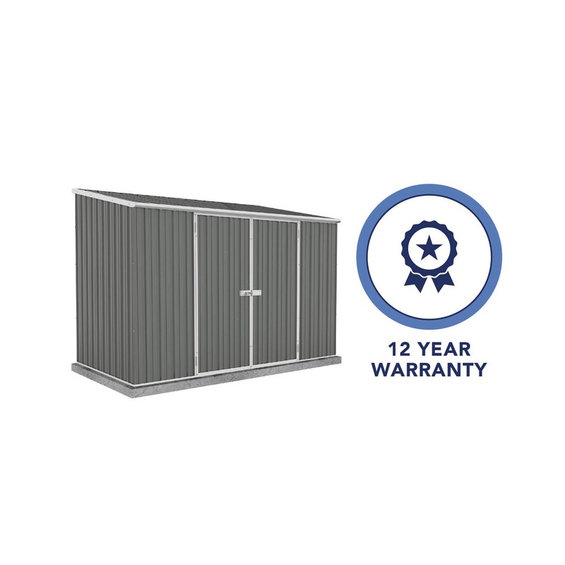 Absco 10' x 5' Double Door Space Saver Metal Garden Shed  - Woodland Gray (AB1111)