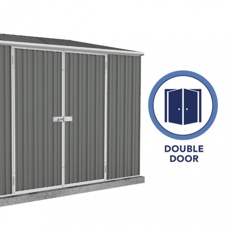 Absco 10' x 5' Double Door Space Saver Metal Garden Shed - Woodland Gray (AB1111) Absco 10' x 5' Double Door Space Saver Metal Garden Shed - Woodland Gray (AB1111)