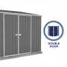 Absco 10' x 5' Double Door Space Saver Metal Garden Shed - Woodland Gray (AB1111) Absco 10' x 5' Double Door Space Saver Metal Garden Shed - Woodland Gray (AB1111)