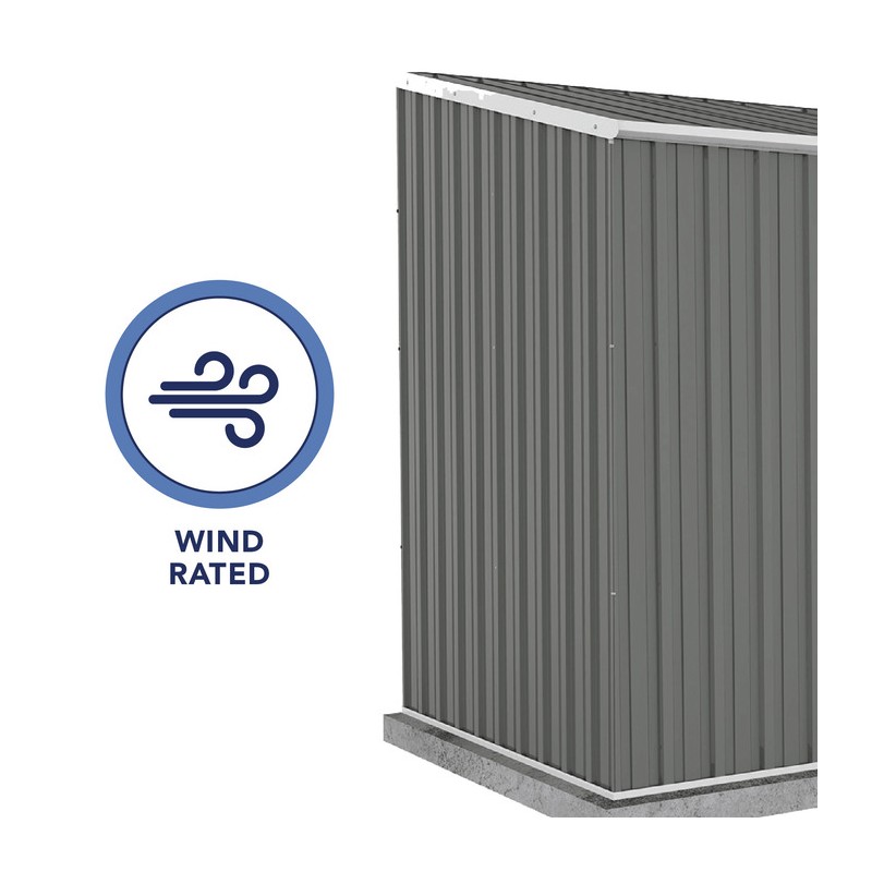 Absco 10' x 5' Double Door Space Saver Metal Garden Shed  - Woodland Gray (AB1111)