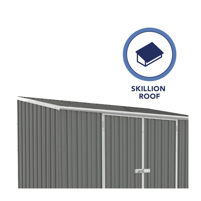 Absco 10' x 5' Double Door Space Saver Metal Garden Shed  - Woodland Gray (AB1111)