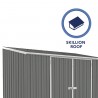Absco 10' x 5' Double Door Space Saver Metal Garden Shed - Woodland Gray (AB1111) Absco 10' x 5' Double Door Space Saver Metal Garden Shed - Woodland Gray (AB1111)