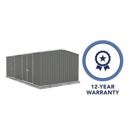 Absco 20' x 10' Workshop Metal Shed - Woodland Gray (AB1118)