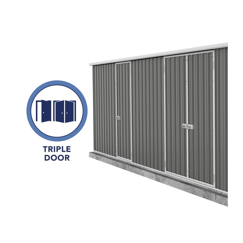 Absco 20' x 10' Workshop Metal Shed - Woodland Gray (AB1118)