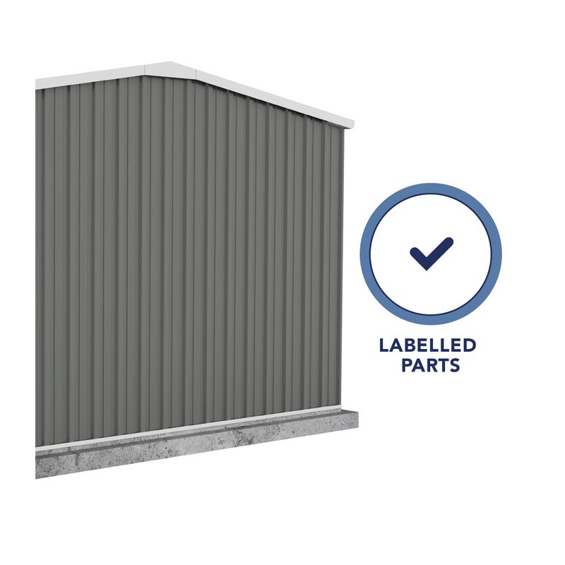 Absco 20' x 10' Workshop Metal Shed - Woodland Gray (AB1118)
