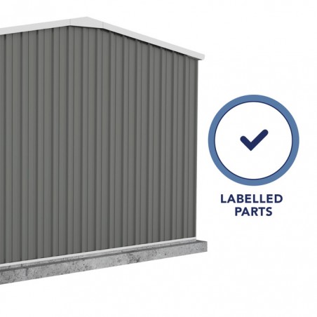 Absco 20' x 10' Workshop Metal Shed - Woodland Gray (AB1118)