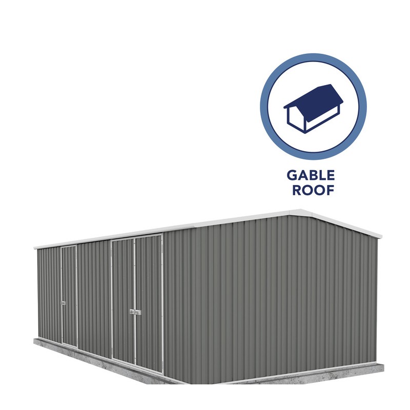 Absco 20' x 10' Workshop Metal Shed - Woodland Gray (AB1118)