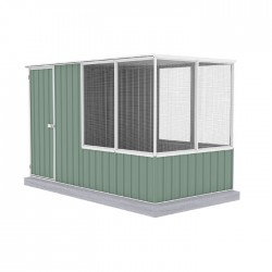 Absco 5' x 9.7' Poultry Paradise Chicken Coop - Pale Eucalypt (AB1202)