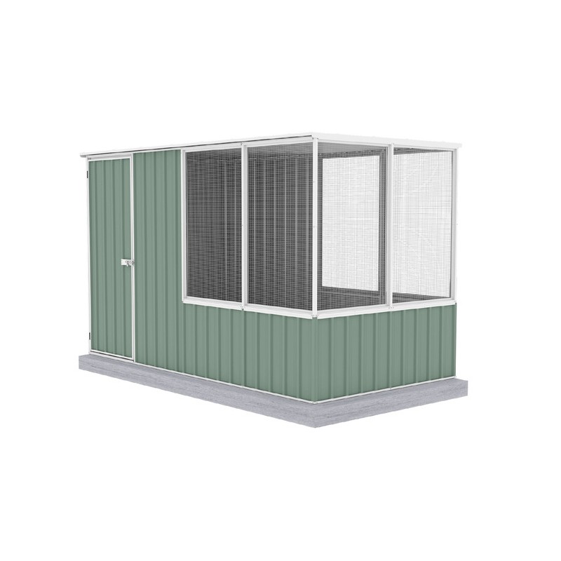 Absco 5' x 9.7' Poultry Paradise Chicken Coop - Pale Eucalypt (AB1202)