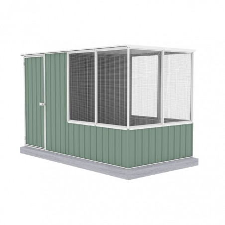 Absco 5' x 9.7' Poultry Paradise Chicken Coop - Pale Eucalypt (AB1202)